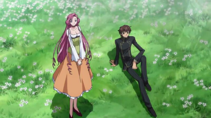 Two Anime Characters in Field — Green, Calm