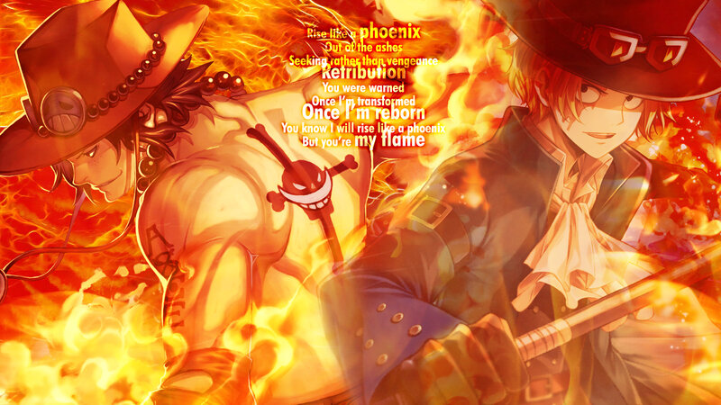 Two Anime Characters in Fire