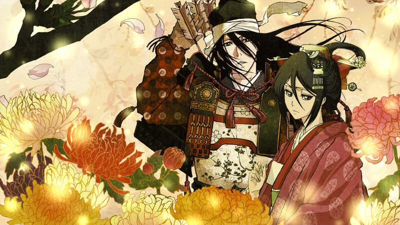 Two Anime Characters in Flowers