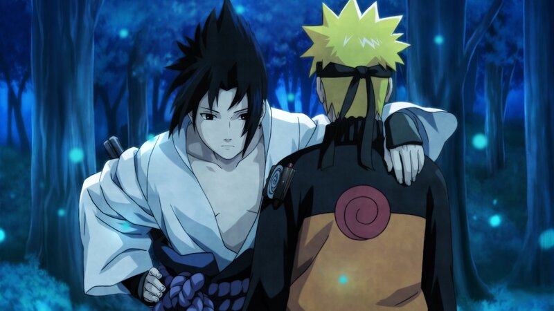 Two Anime Characters in Forest — Blue