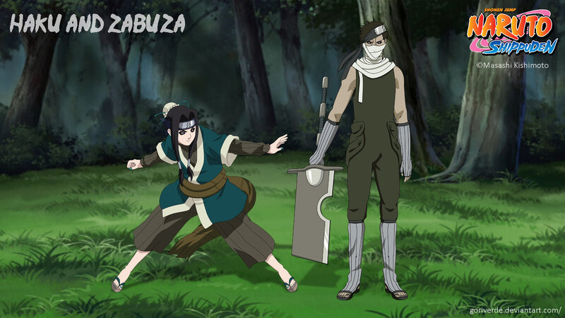 Two Anime Characters in Forest — Green, Dramatic