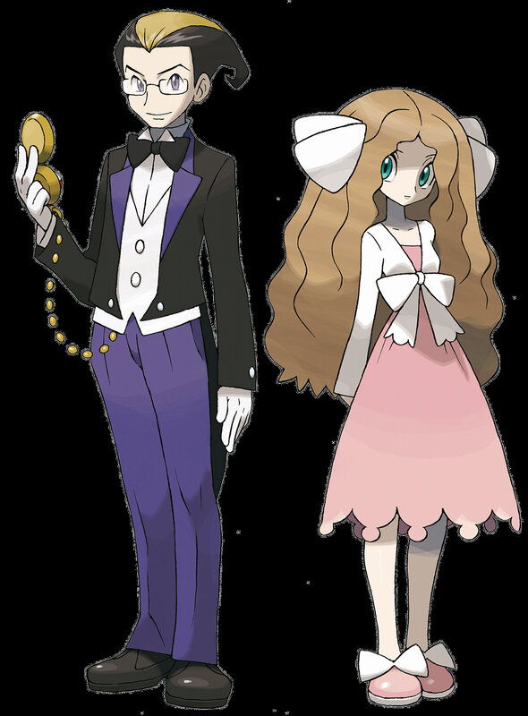 Two anime characters in formal wear