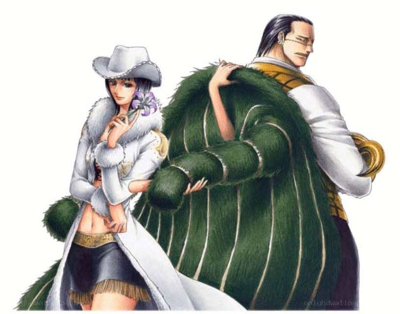 Two anime characters in fur coats