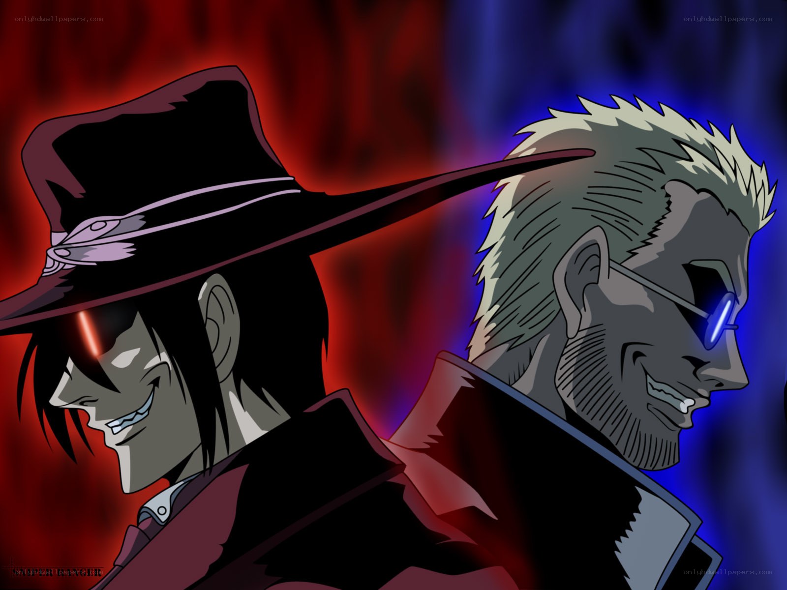 Two anime characters in hats