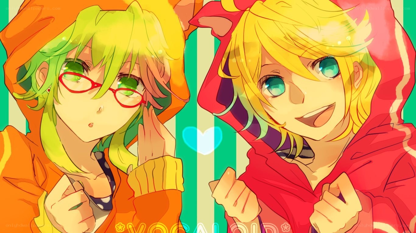 Two anime characters in hoodies