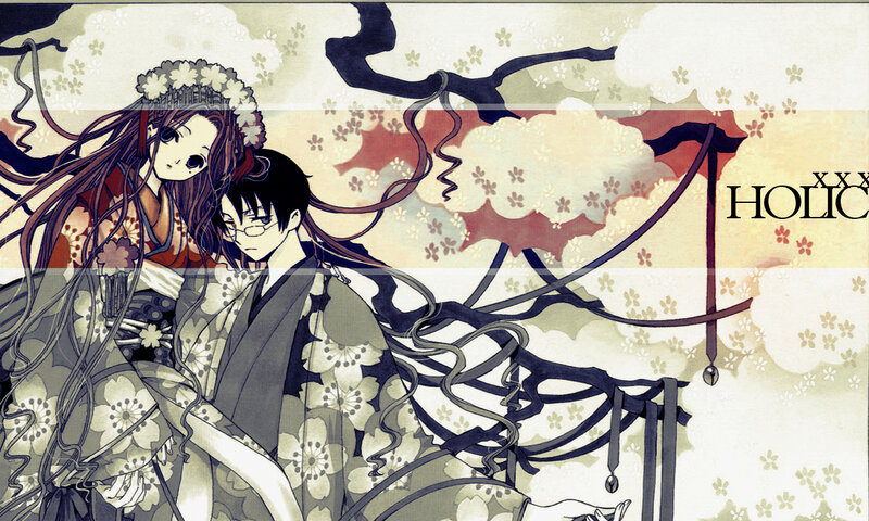 Two Anime Characters in Kimonos — Beige