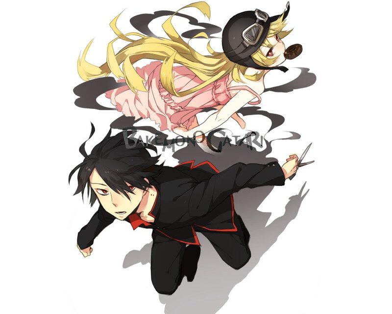 Two Anime Characters in Motion — Black, Dynamic, Girl with Goggles