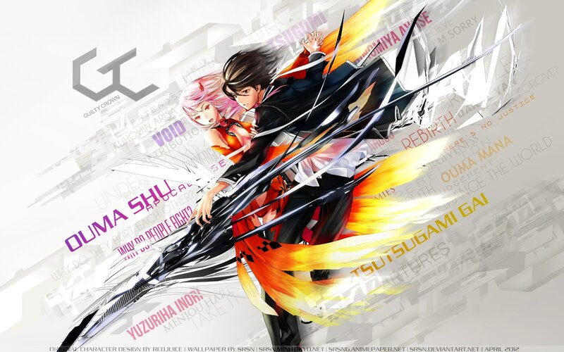 Two Anime Characters in Motion — Black