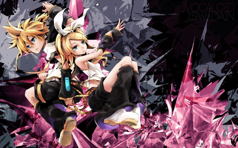 Two Anime Characters in Motion — Pink, Dramatic