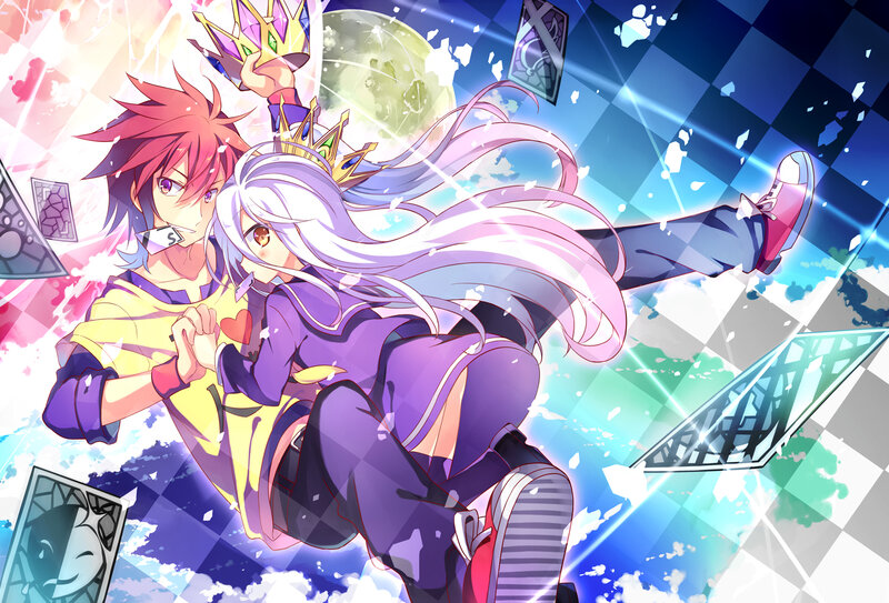 Two Anime Characters in Motion — Purple
