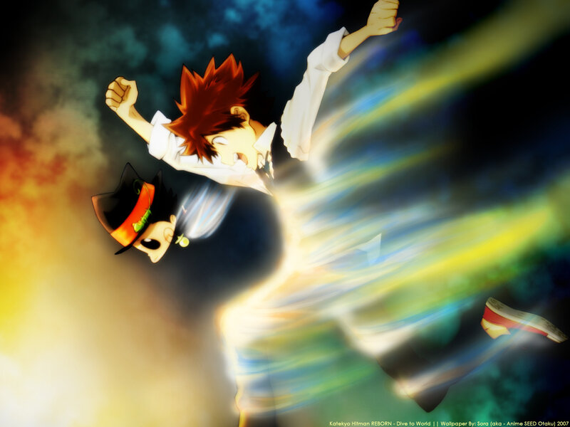 Two Anime Characters in Motion — Yellow, Dynamic