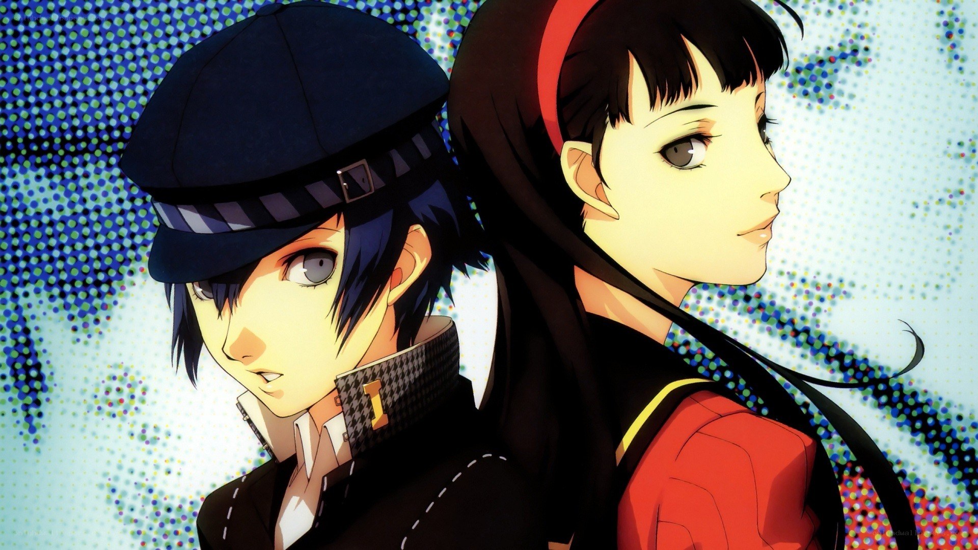 Two anime characters in profile