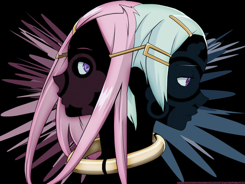 two anime characters in profile