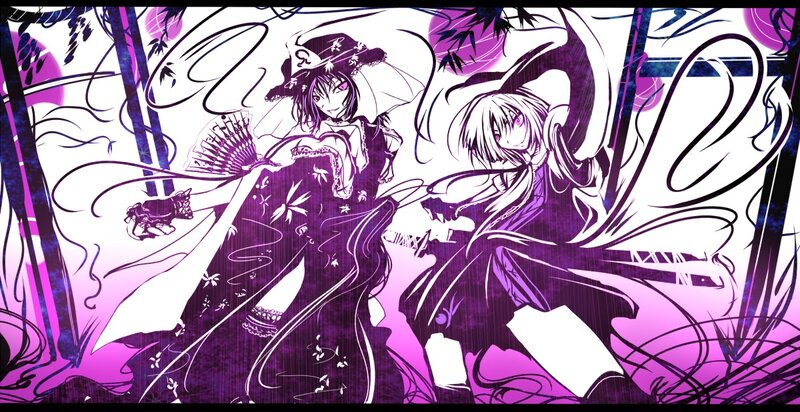 Two Anime Characters in Purple