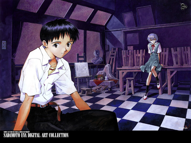 Two Anime Characters in Room