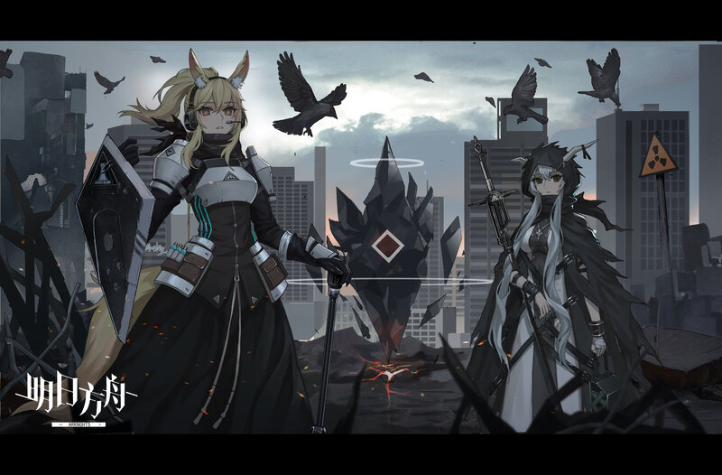 Two Anime Characters in Ruins