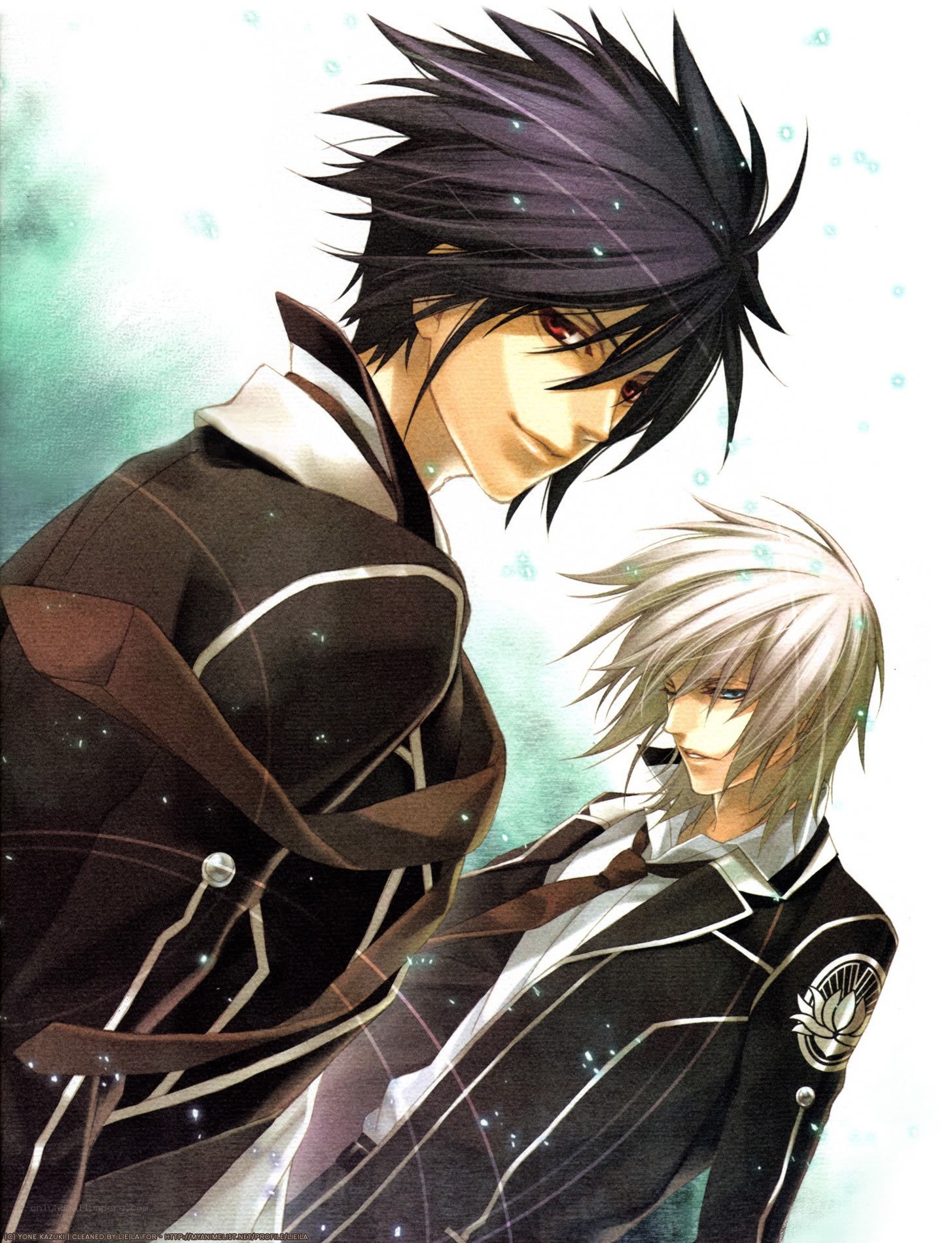 Two anime characters in school uniforms