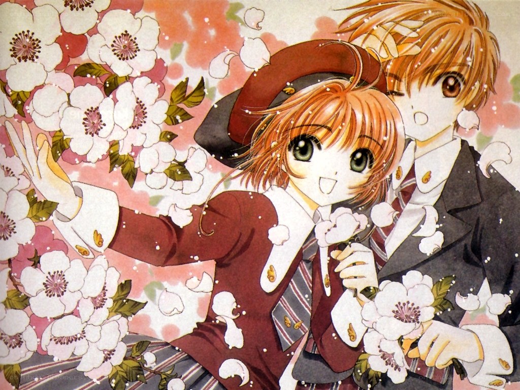Two anime characters in school uniforms
