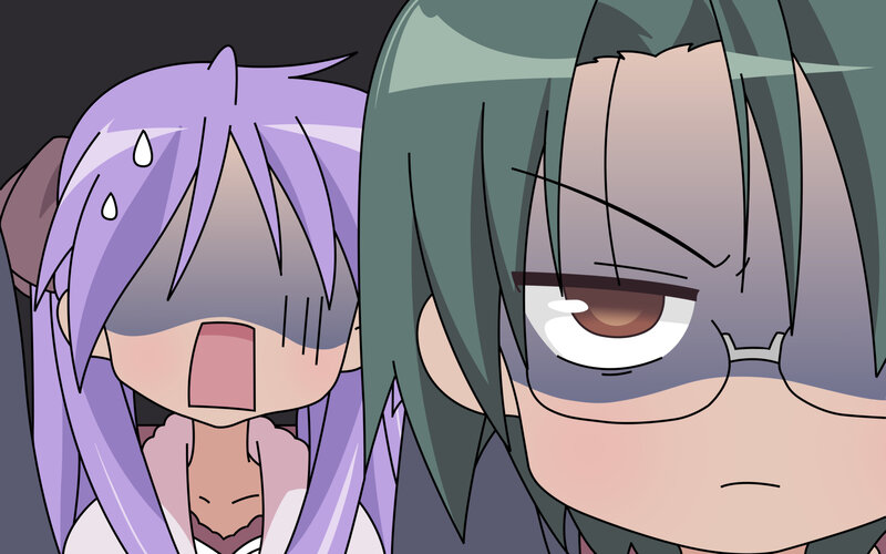 Two anime characters in shock