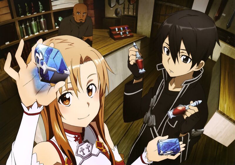 Two Anime Characters in Shop