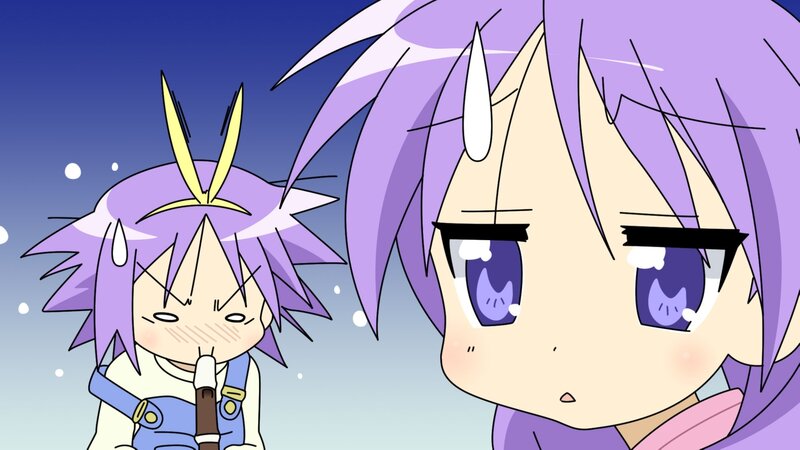 two anime characters in snow