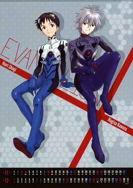 Two Anime Characters in Suits — Blue, Calm