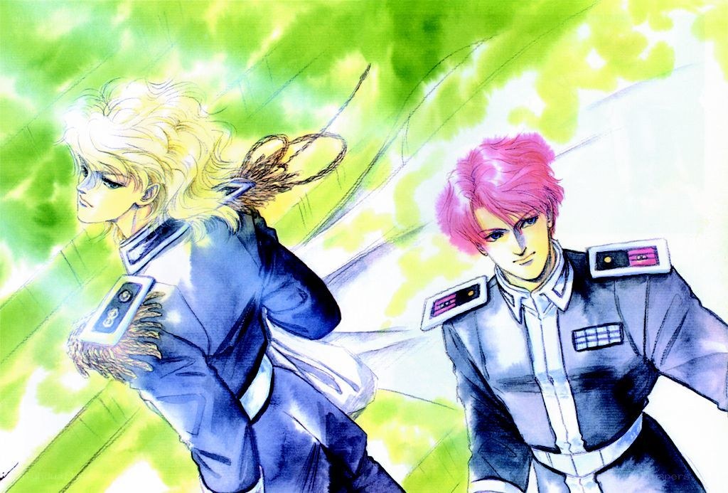 two anime characters in uniform