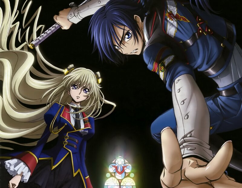 Two Anime Characters in Uniform — Blue