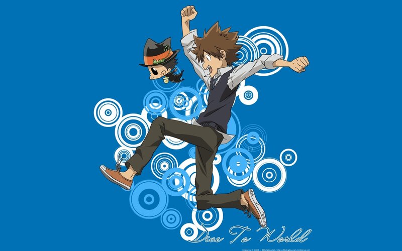 Two Anime Characters Jumping