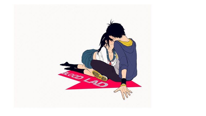 Two Anime Characters Kissing — Red, Romantic, Couple