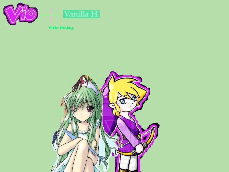 Two Anime Characters — Light Green