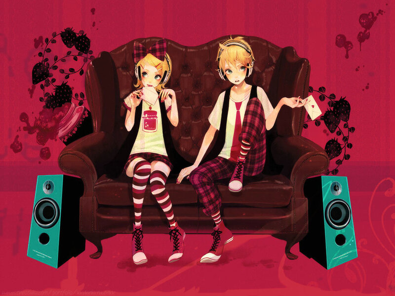 Two Anime Characters on Couch