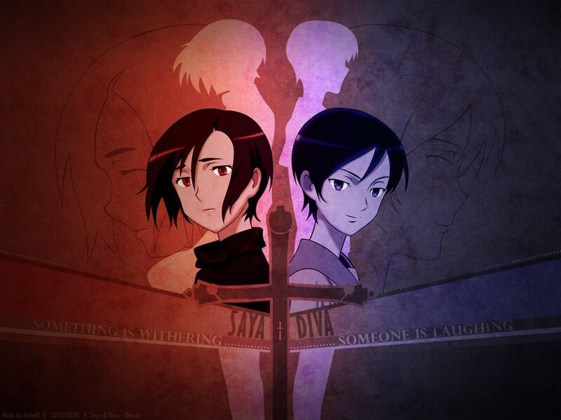 Two Anime Characters on Cross