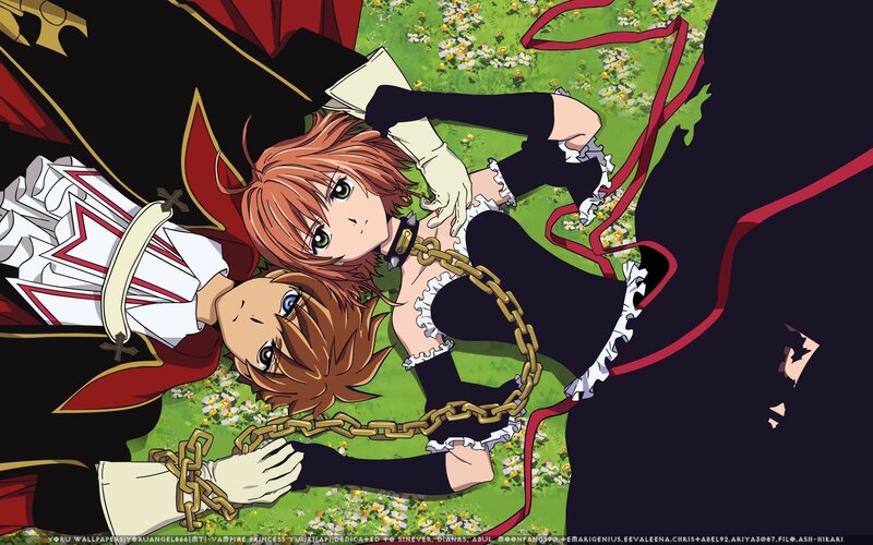 Two Anime Characters on Grass