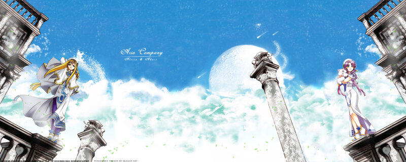 Two Anime Characters on Pillars