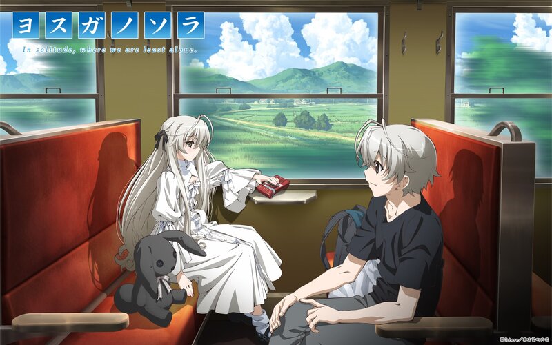 Two Anime Characters on Train