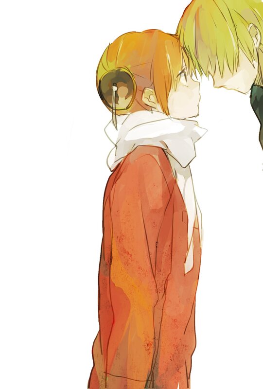 Two Anime Characters — Orange, Calm, Anime Art