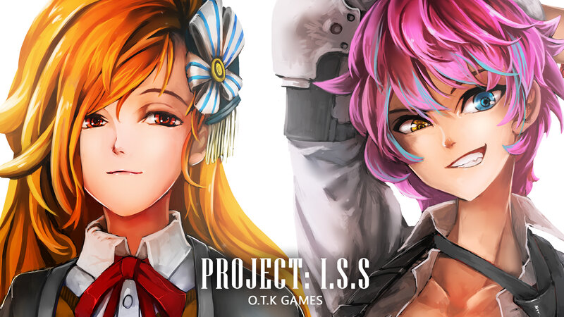 Two Anime Characters — Orange, Dramatic, Digital Art, Flower Accessory
