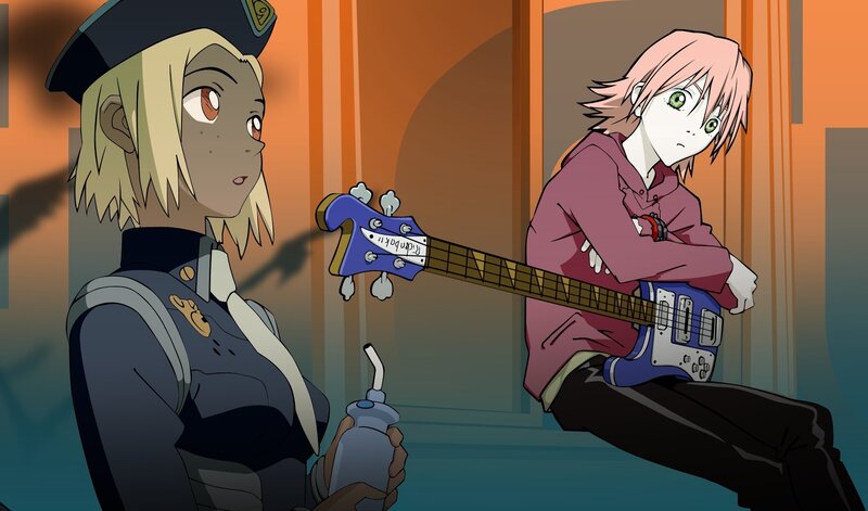 Two Anime Characters — Orange, Dramatic, Guitar