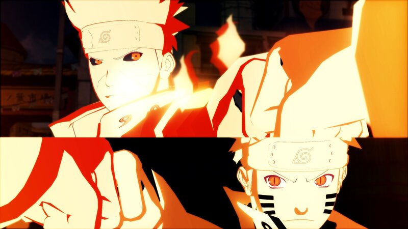 Two Anime Characters — Orange, Dramatic, Night, Headband