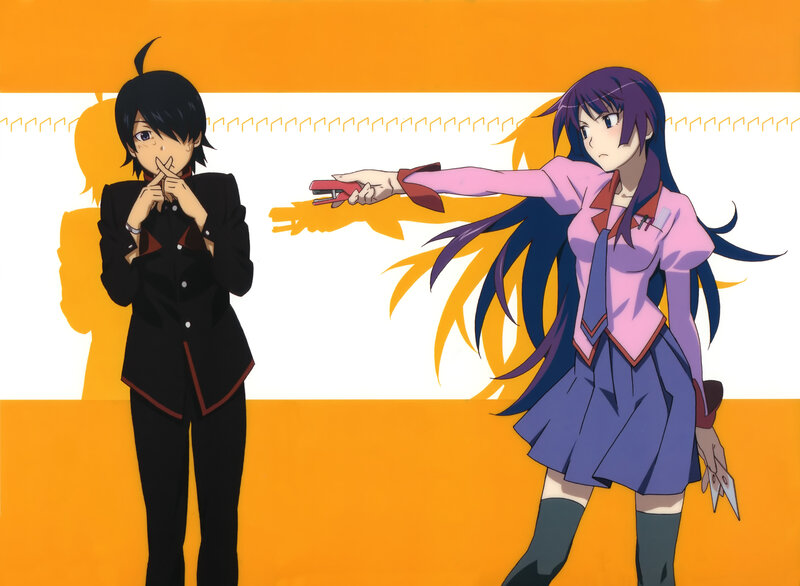 Two Anime Characters — Orange, Dramatic, School Uniform