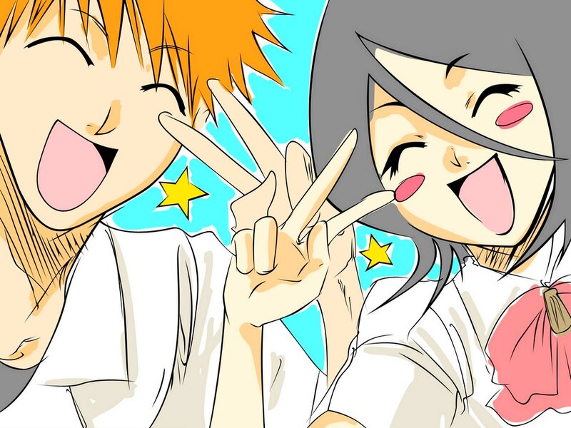 Two Anime Characters — Orange, Happy, Manga