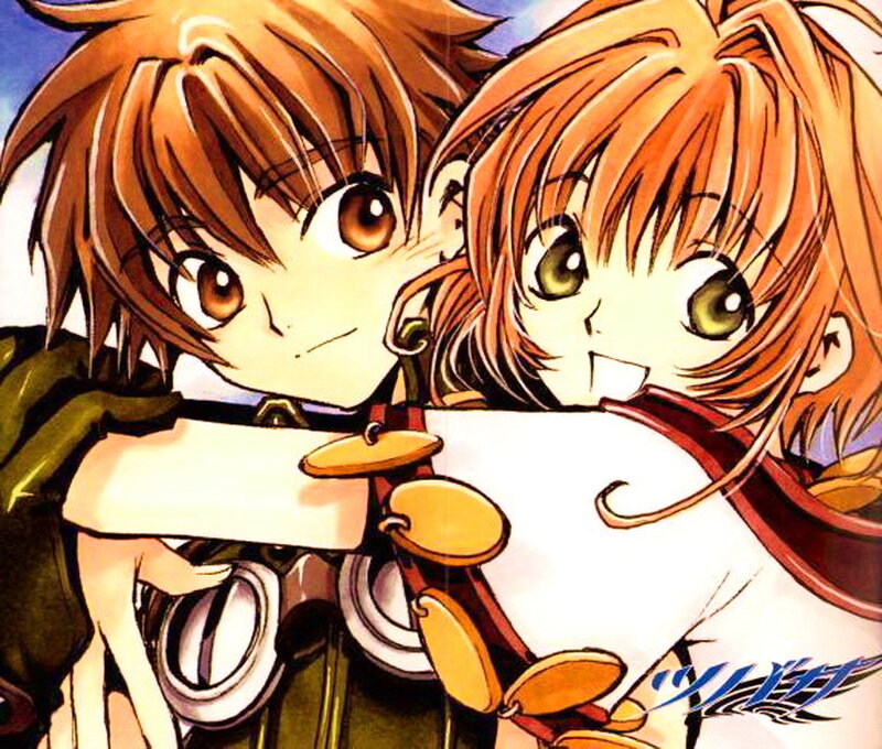 Two Anime Characters — Orange, Playful, Manga, Anime Art, Text, White