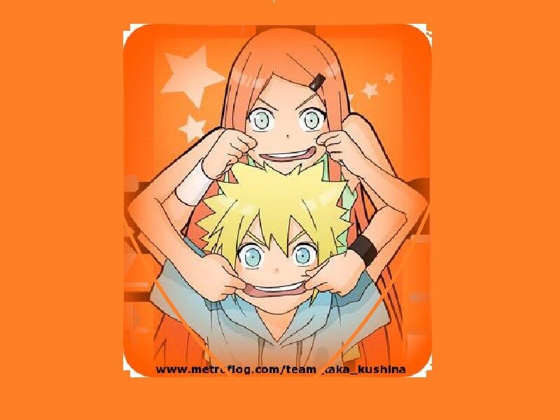 Two Anime Characters — Orange, Playful, Stars