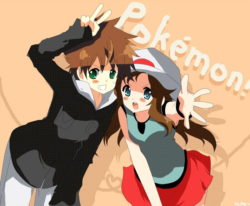 Two Anime Characters — Orange, Playful
