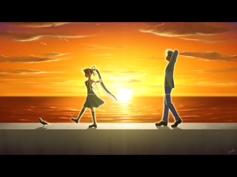 Two Anime Characters — Orange, Serene