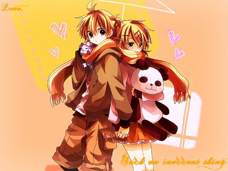 Two Anime Characters — Orange, Warm