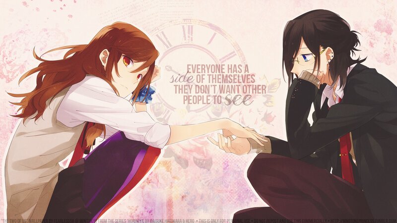 Two Anime Characters — Pink, Dramatic, Clock