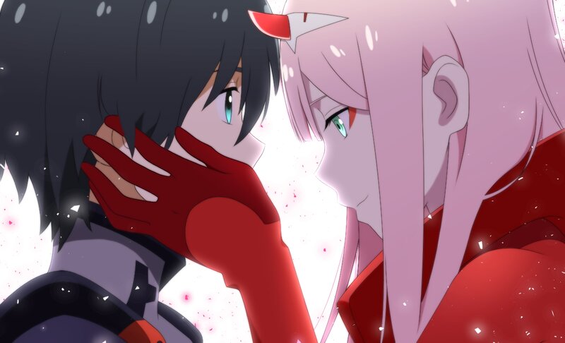 Two Anime Characters — Pink, Dramatic, Hand