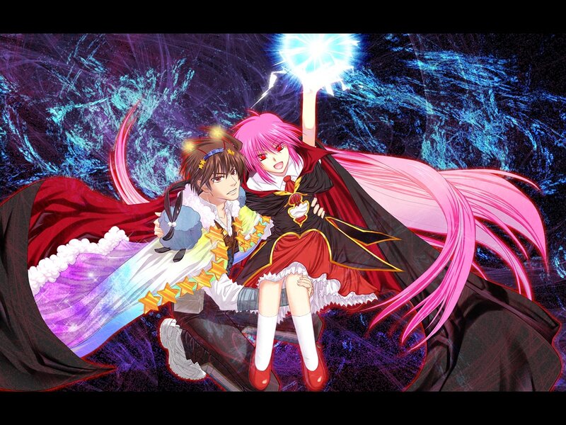 Two Anime Characters — Pink, Dramatic, Magic